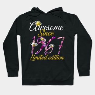 Awesome since 1967 Tee 55 Year Old Floral 55th Birthday Hoodie